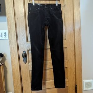 AG sz 25 Adriano Goldschmied The Legging Black Velvet